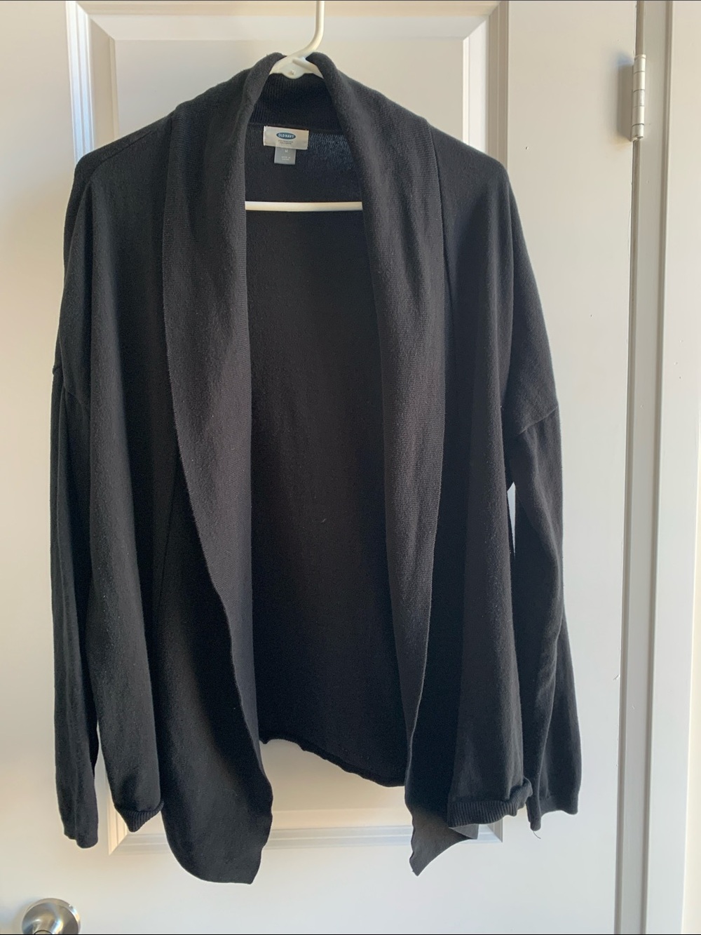 Old Navy Black Open Cardigan with Shawl Collar